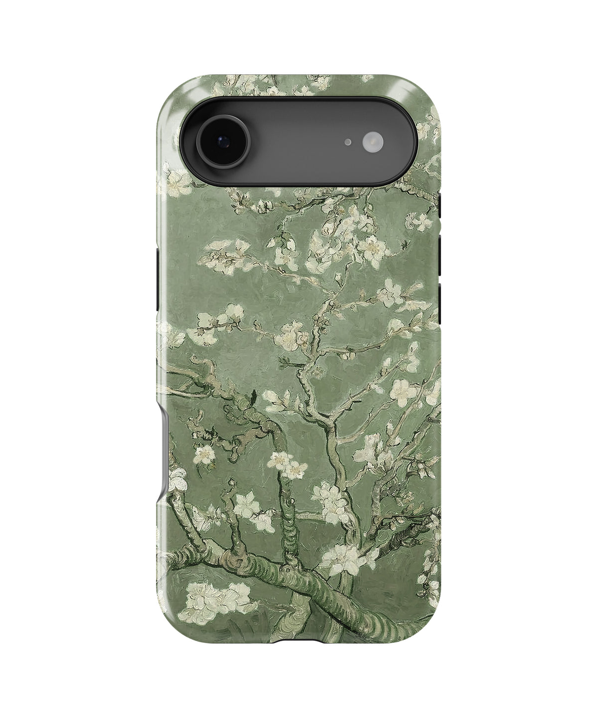 Vincent Van Gogh Almond Blossom Sage Green MagSafe iPhone Tough Case – Custom Name Option – product image 4