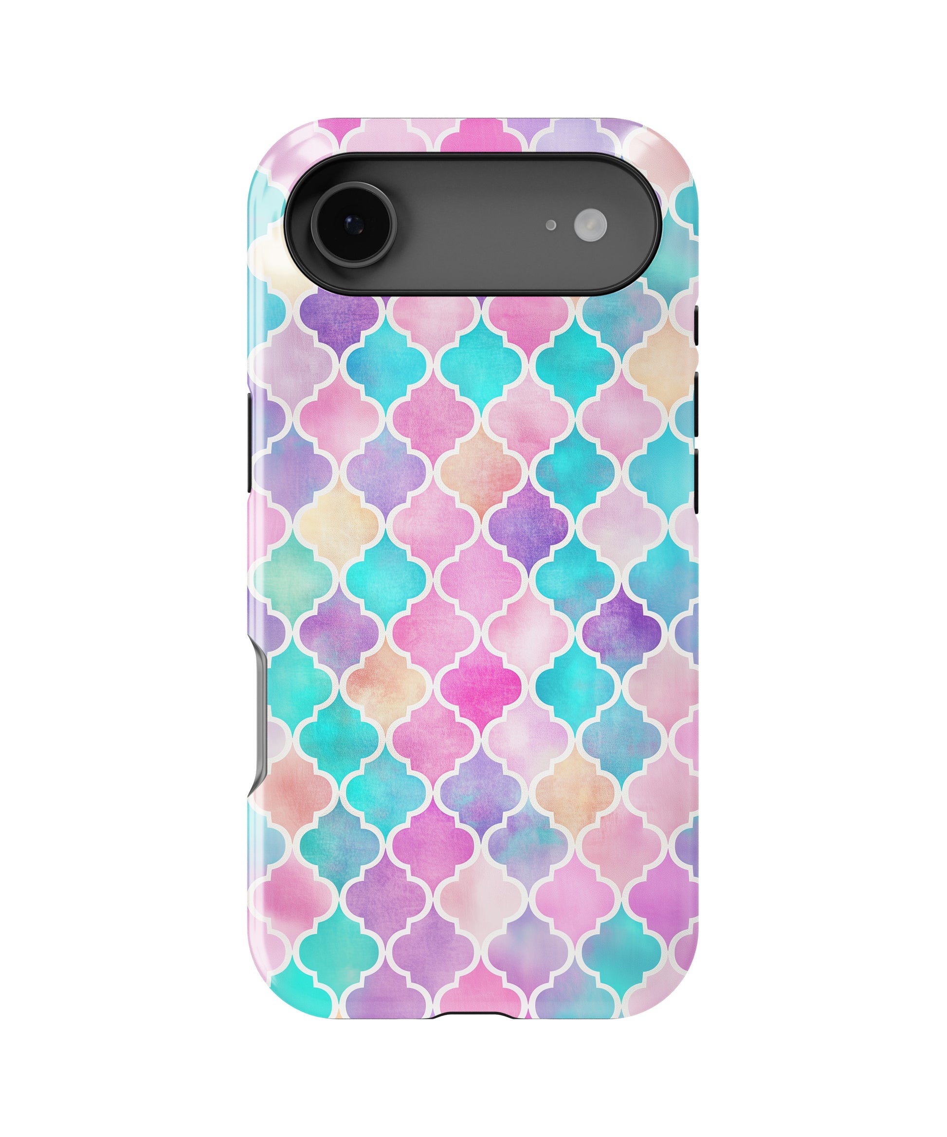 Rainbow Moroccan Pattern MagSafe iPhone Tough Case – Custom Name Option – product image 4