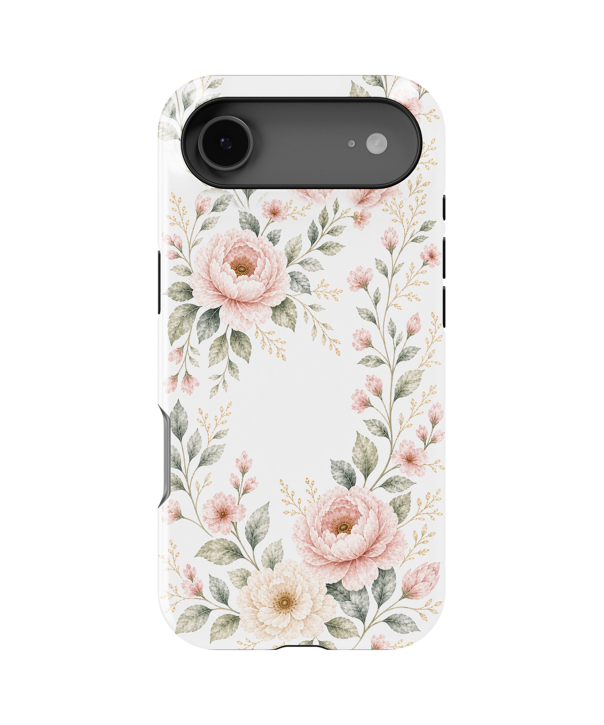 Blush Peony Floral Shockproof MagSafe Case for iPhone - iPhone 17 Air (6.5")