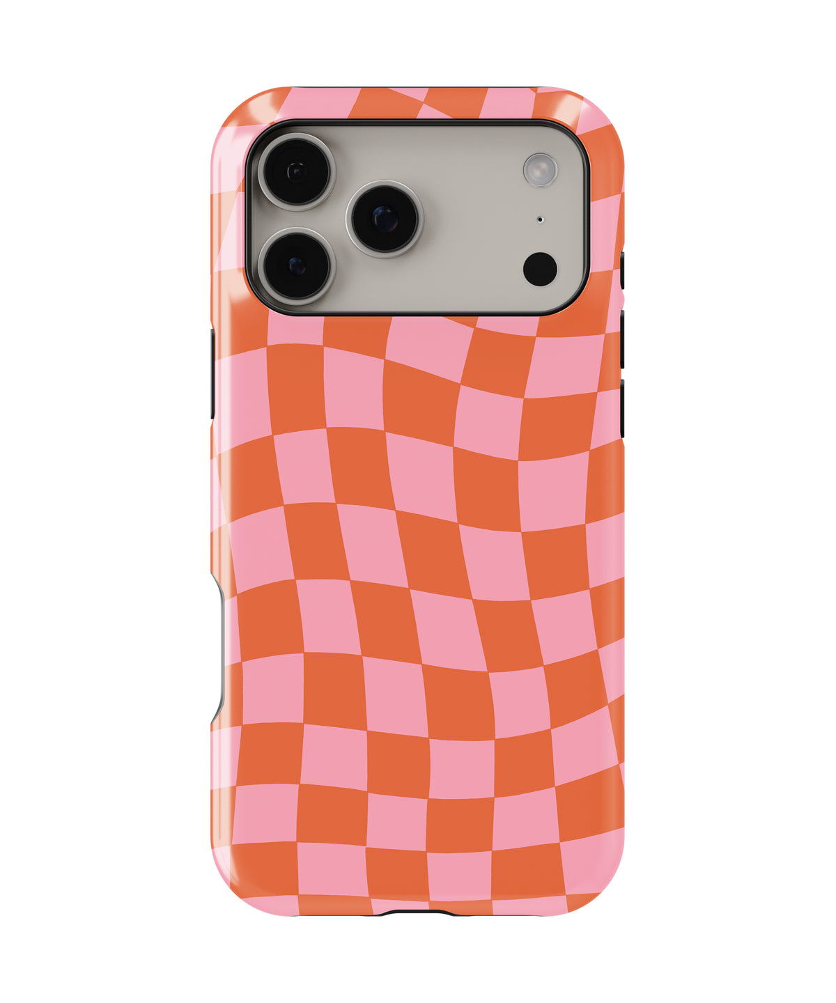 Checkerboard Twist MagSafe iPhone Tough Case – Custom Name Option – product image 1