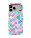 Rainbow Moroccan Pattern MagSafe iPhone Tough Case – Custom Name Option – product image 1