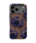 Midnight Violet Bloom Shockproof MagSafe Case for iPhone - iPhone 17 Pro Max (6.9