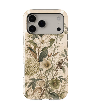 Ivory Botanical Bloom Shockproof MagSafe Case for iPhone - iPhone 17 Pro Max (6.9")