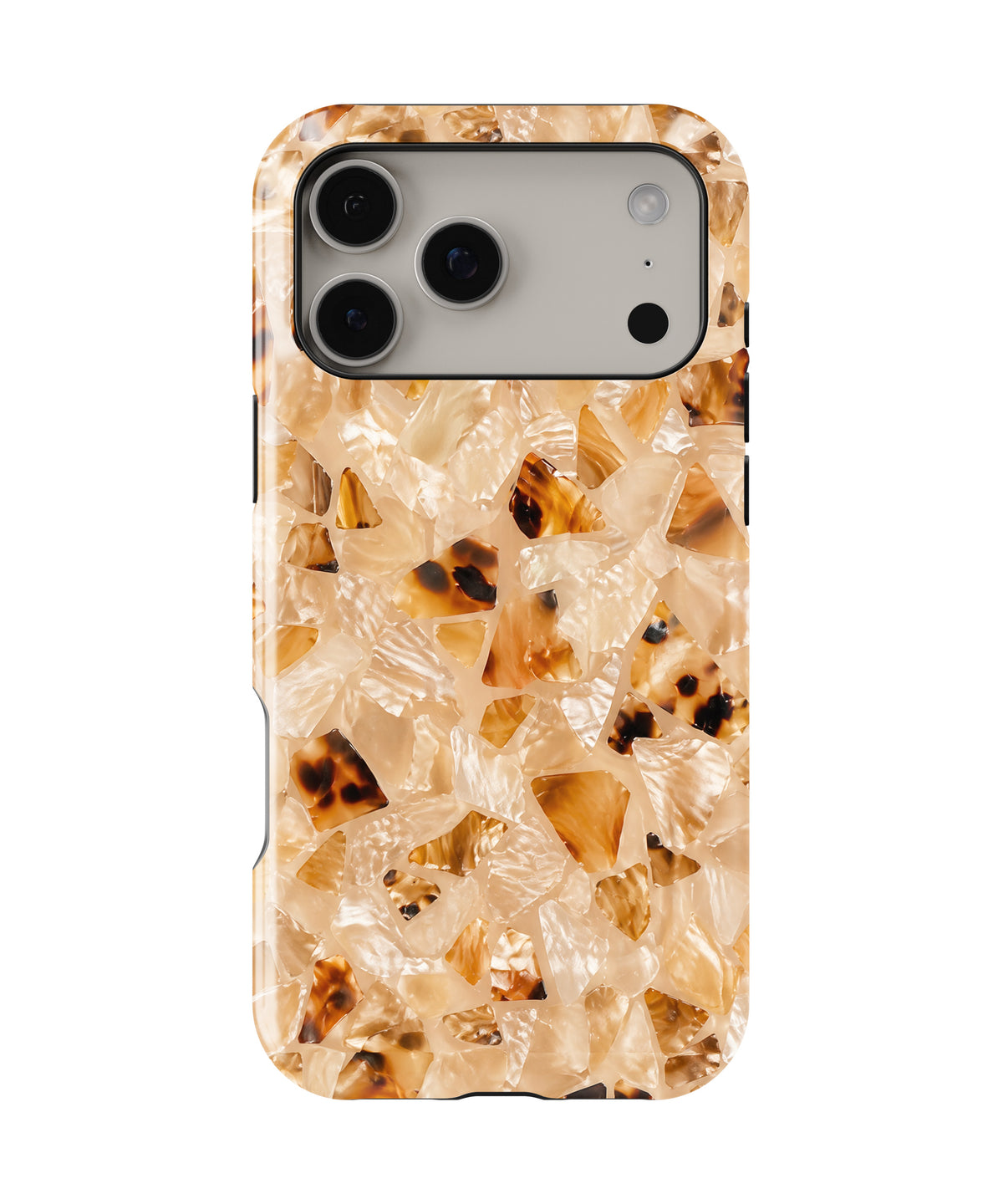 Champagne Pearl Tortoise Shell Shockproof MagSafe Case for iPhone - iPhone 17 Pro Max (6.9")