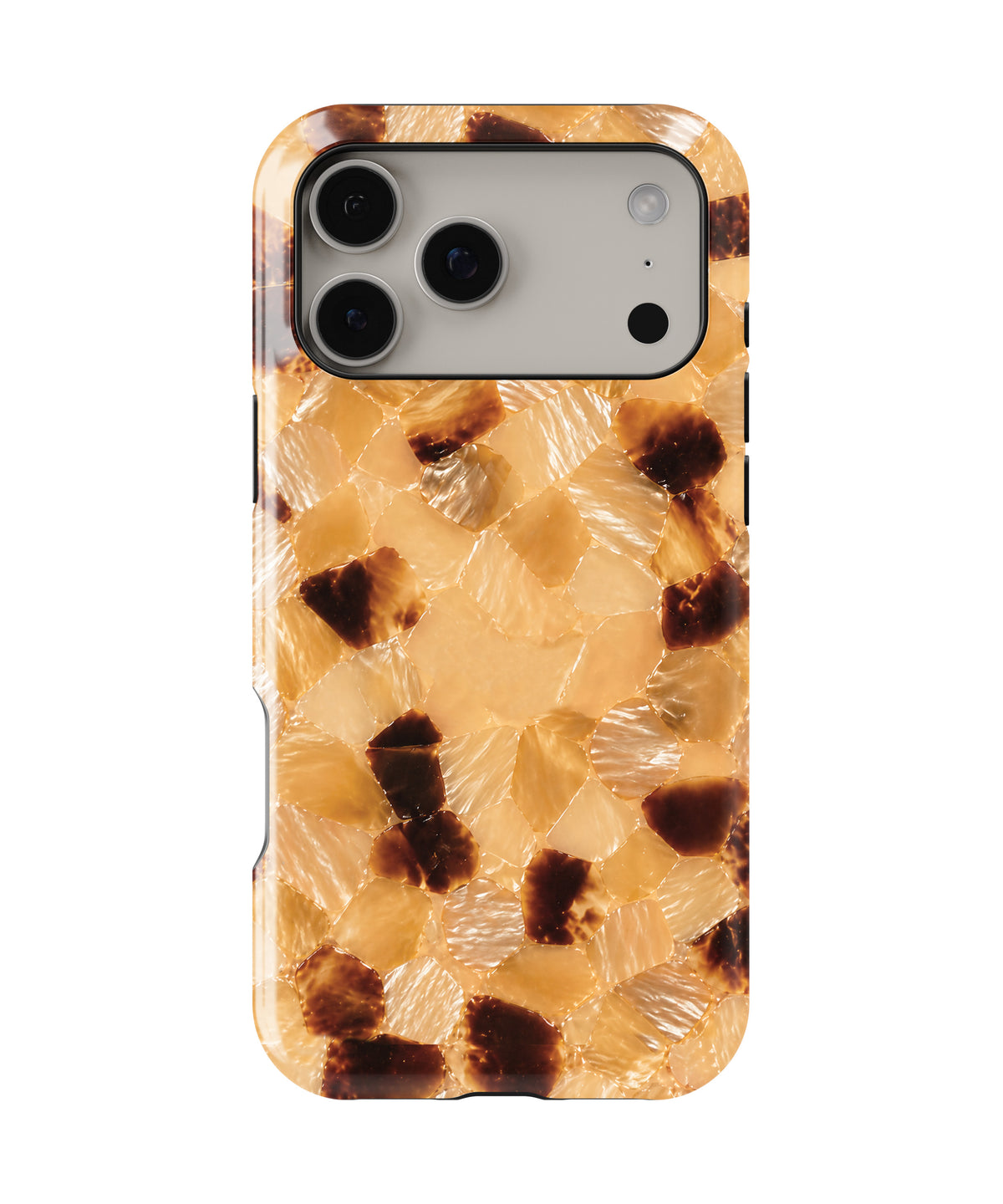 Golden Amber Mosaic Shockproof MagSafe Case for iPhone - iPhone 17 Pro Max (6.9")
