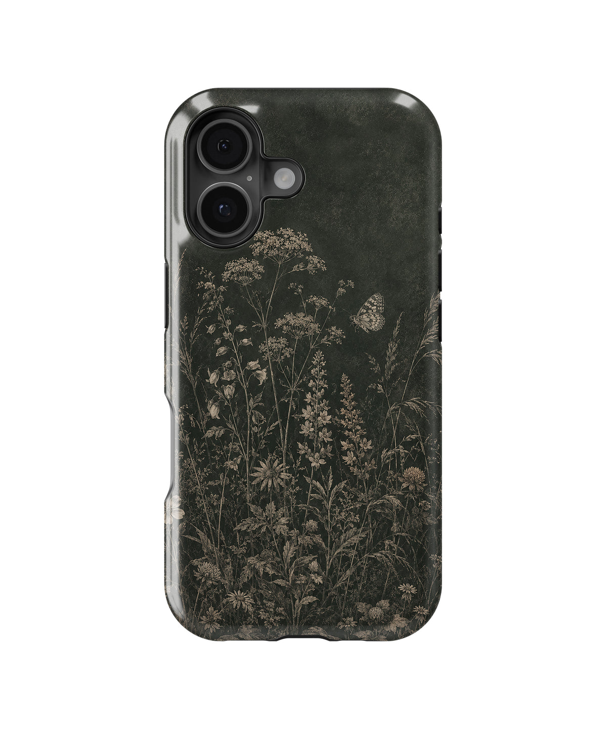 Botanical Meadow Floral MagSafe iPhone Tough Case – Custom Name Option – product image 4