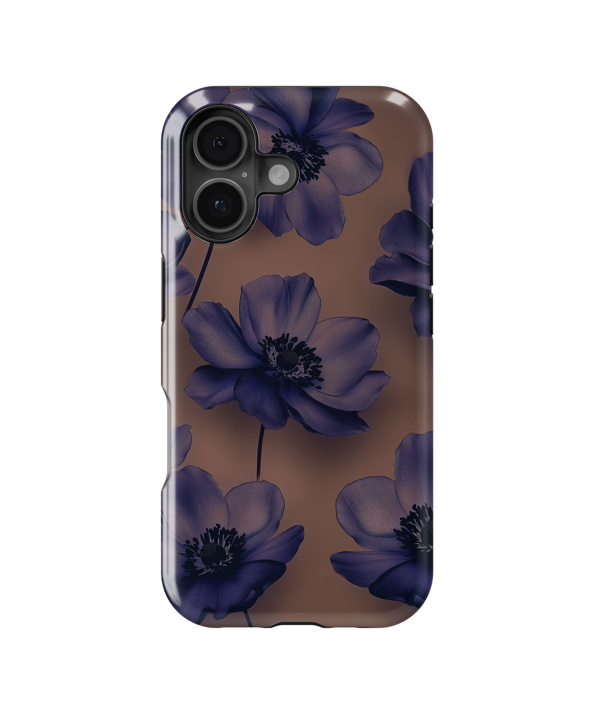 Midnight Violet Bloom Shockproof MagSafe Case for iPhone - iPhone 17 (6.3")