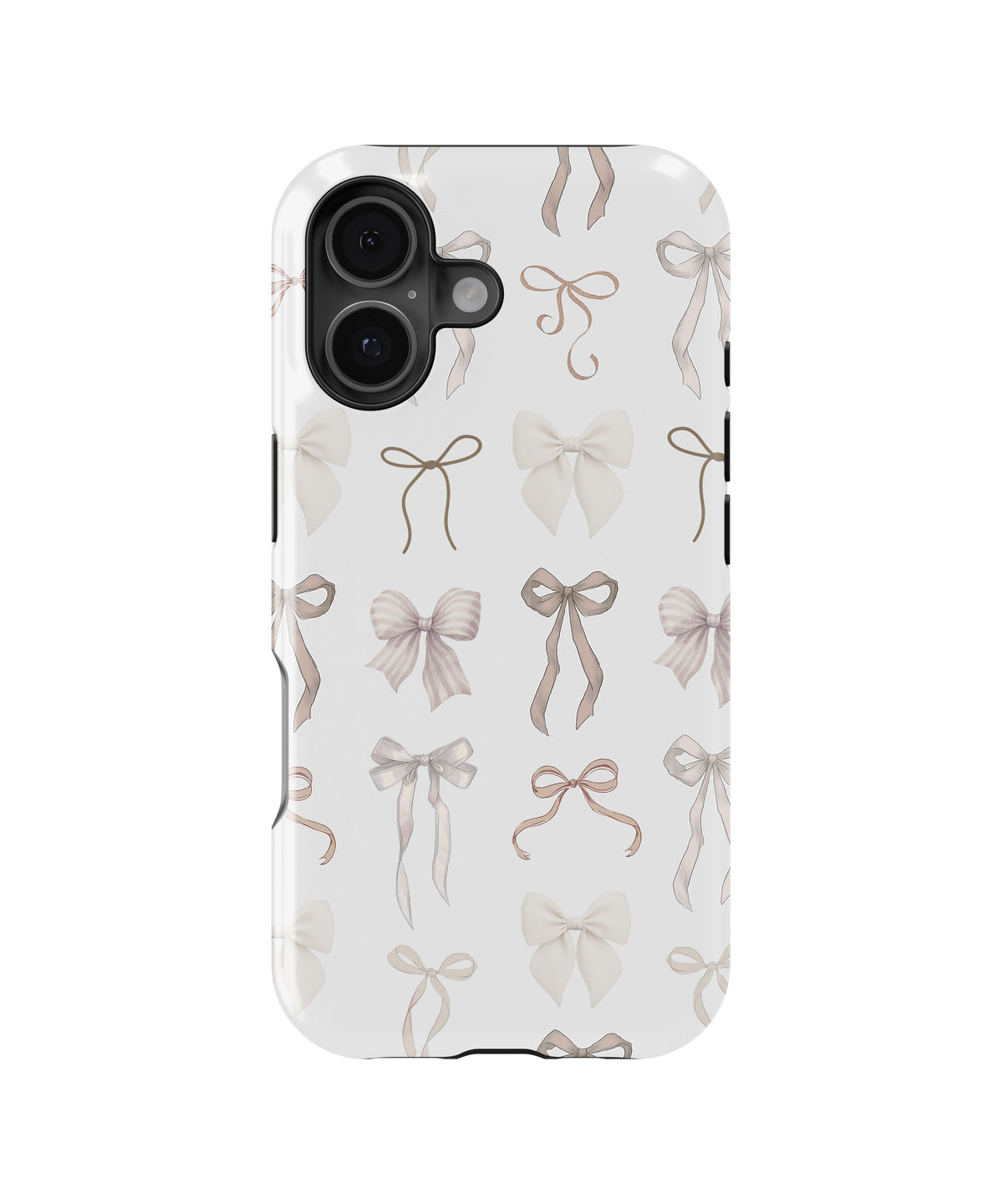 Ivory Coquette Bow Shockproof MagSafe Case for iPhone - iPhone 17 (6.3")