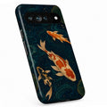 Japanese Koi Fish Google Pixel case with decorative patterned artwork