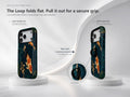 Japanese Koi Fish MagSafe Loop iPhone Case side view showing the built-in finger loop