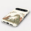 Knight and Friendly Dragon Google Pixel Case - angled bottom view