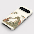 Knight and Friendly Dragon Google Pixel Case - flat angled view