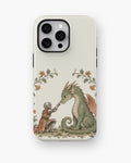 Knight and Friendly Dragon MagSafe iPhone Tough Case, rear view, iPhone11-16ProMax model image group