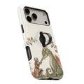 Knight and Friendly Dragon MagSafe Loop Case, angled view with finger loop extended