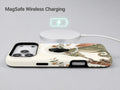 Knight and Friendly Dragon MagSafe Loop Case, shown with a MagSafe wireless charger