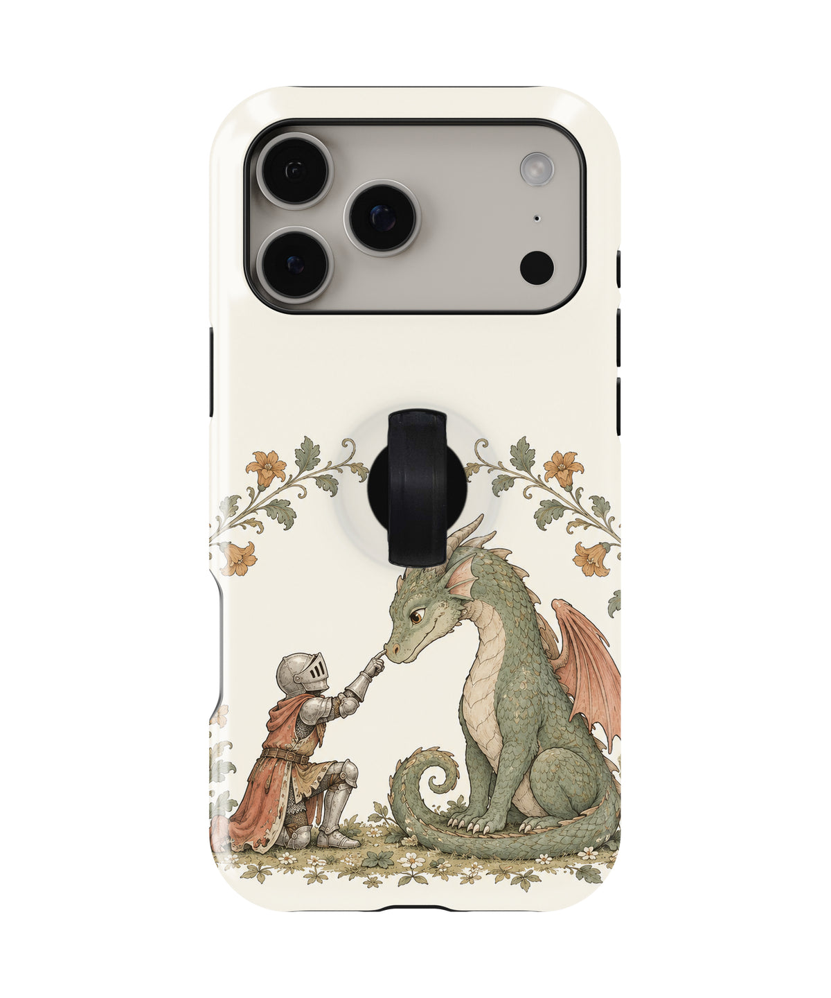 Knight and Friendly Dragon MagSafe Loop Case – iPhone 18 Pro Max & iPhone 18 Pro | Kickstand