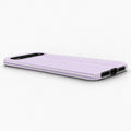 Lavender and White Pinstripe Google Pixel Case - low side view