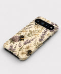 Lavender Bumblebee Botanical Google Pixel case front view