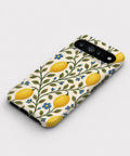 Lemon Botanical Google Pixel case front view