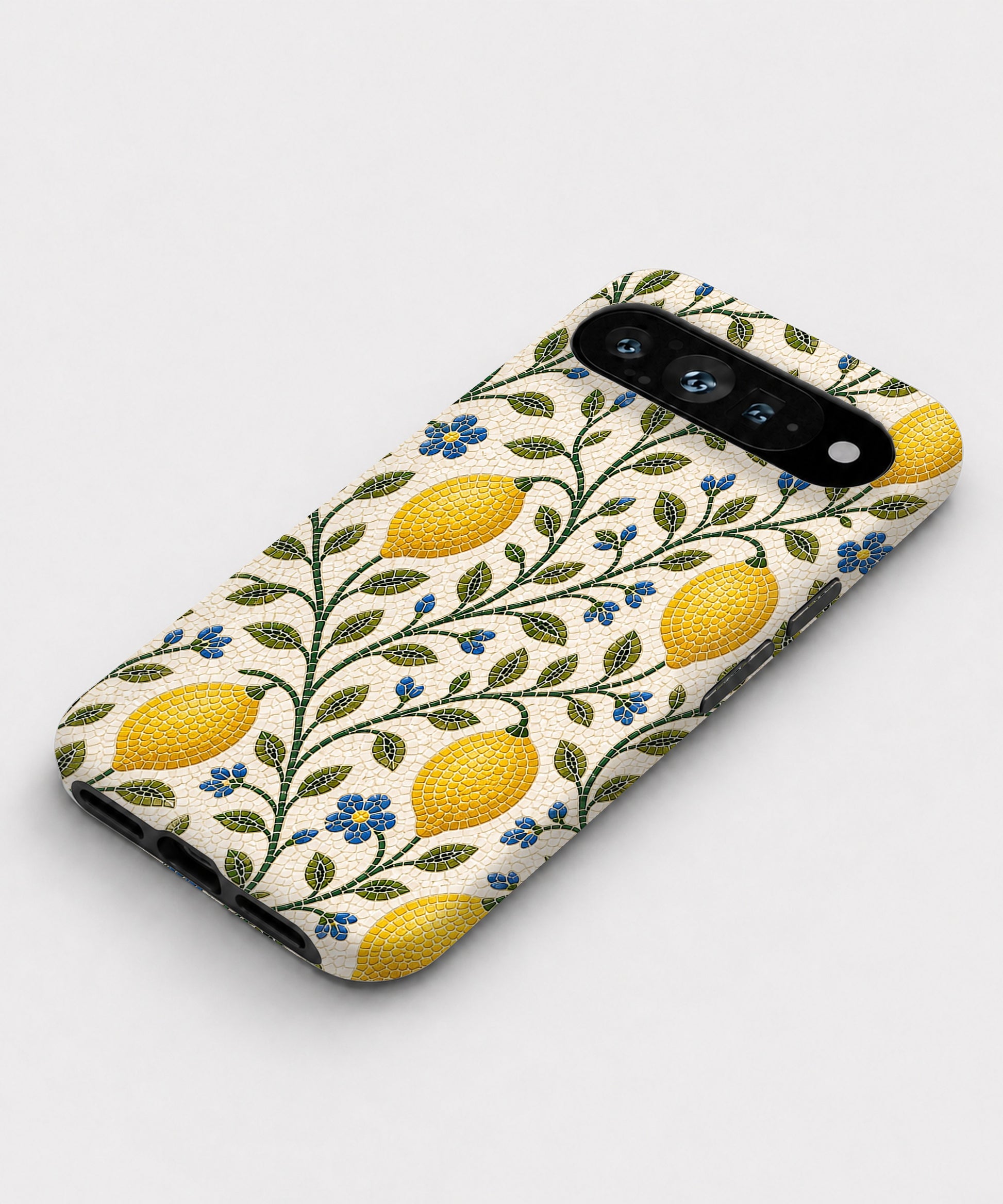 Lemon Botanical Google Pixel case front view