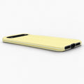 Lemon Yellow and White Pinstripe Google Pixel Case - low side view