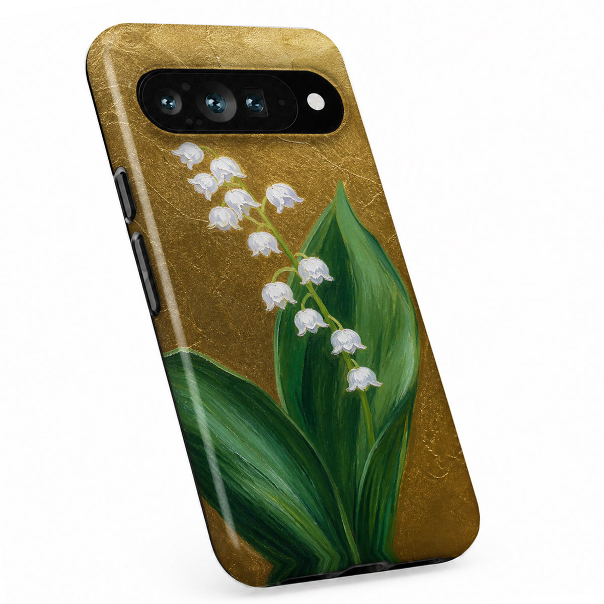 Lily of the Valley on Gold Google Pixel Case