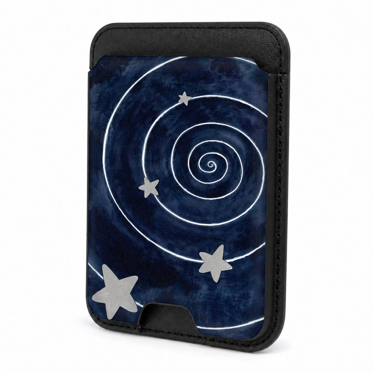 Midnight Blue Celestial Spiral MagSafe Card Holder