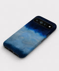 Midnight Navy Sky Blue Color Block Google Pixel case front view