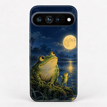 Moonlit Frog by the Lake Google Pixel Case - centered back view