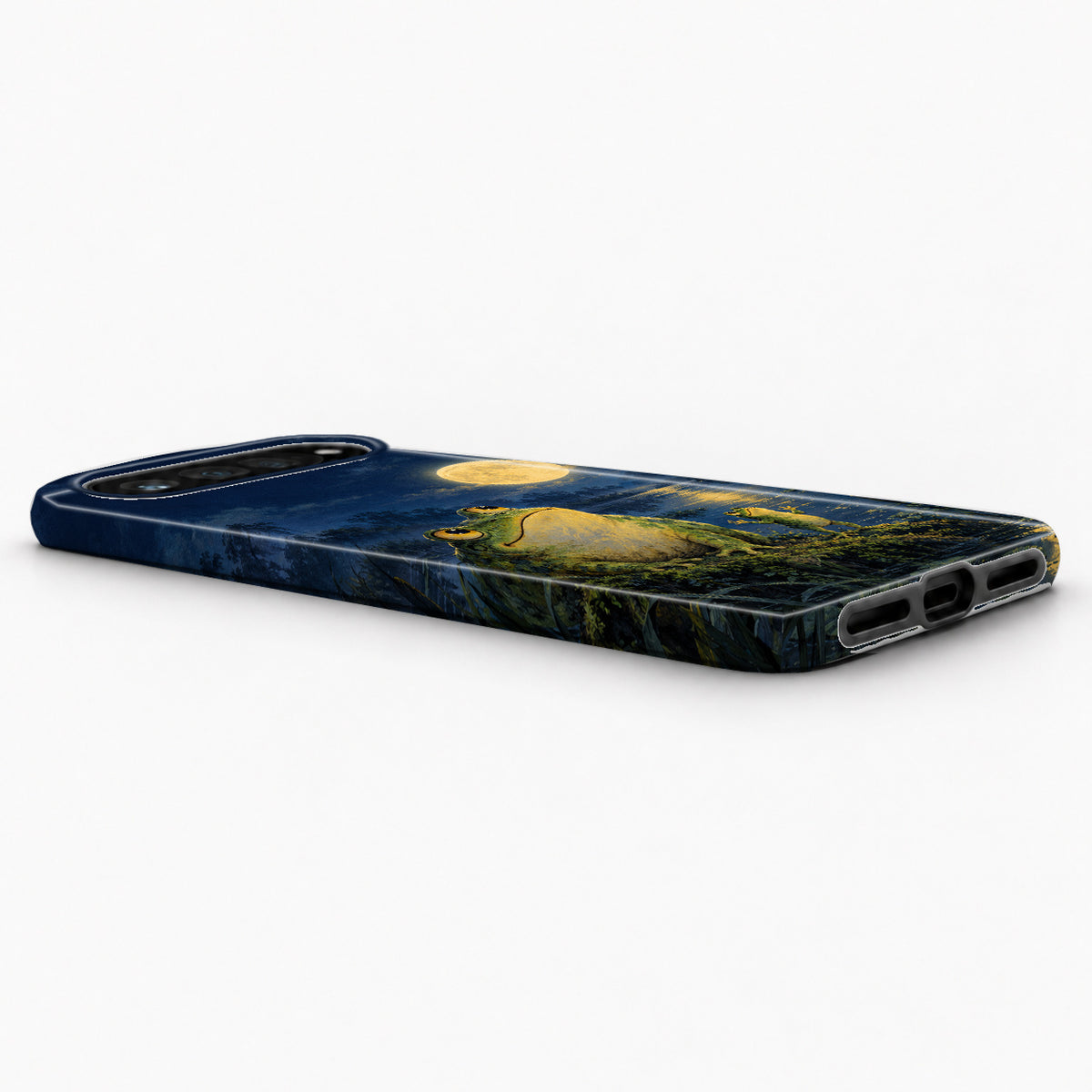 Moonlit Frog by the Lake Google Pixel Case - low side view