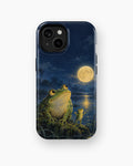 Moonlit Frog by the Lake MagSafe iPhone Tough Case, rear view, iPhone11-15 model image group