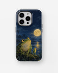 Moonlit Frog by the Lake MagSafe iPhone Tough Case, rear view, iPhone11-16Pro model image group