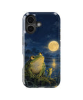 Moonlit Frog by the Lake MagSafe iPhone Tough Case, rear view, iPhone16+16Plus+17 model image group