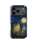 Moonlit Frog by the Lake MagSafe iPhone Tough Case, rear view, iPhone17-18Pro model image group
