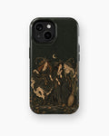 Moonlit Witch Friends MagSafe iPhone Tough Case, rear view, iPhone11-15 model image group
