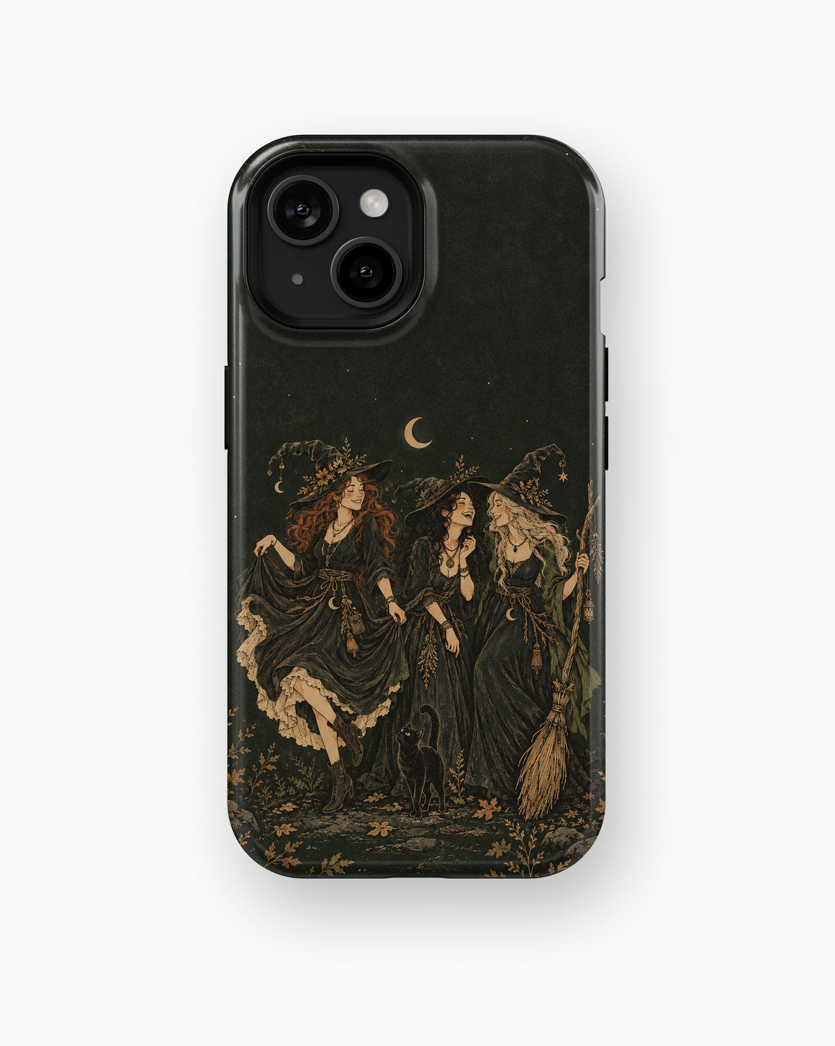 Moonlit Witch Friends MagSafe iPhone Tough Case, rear view, iPhone11-15 model image group