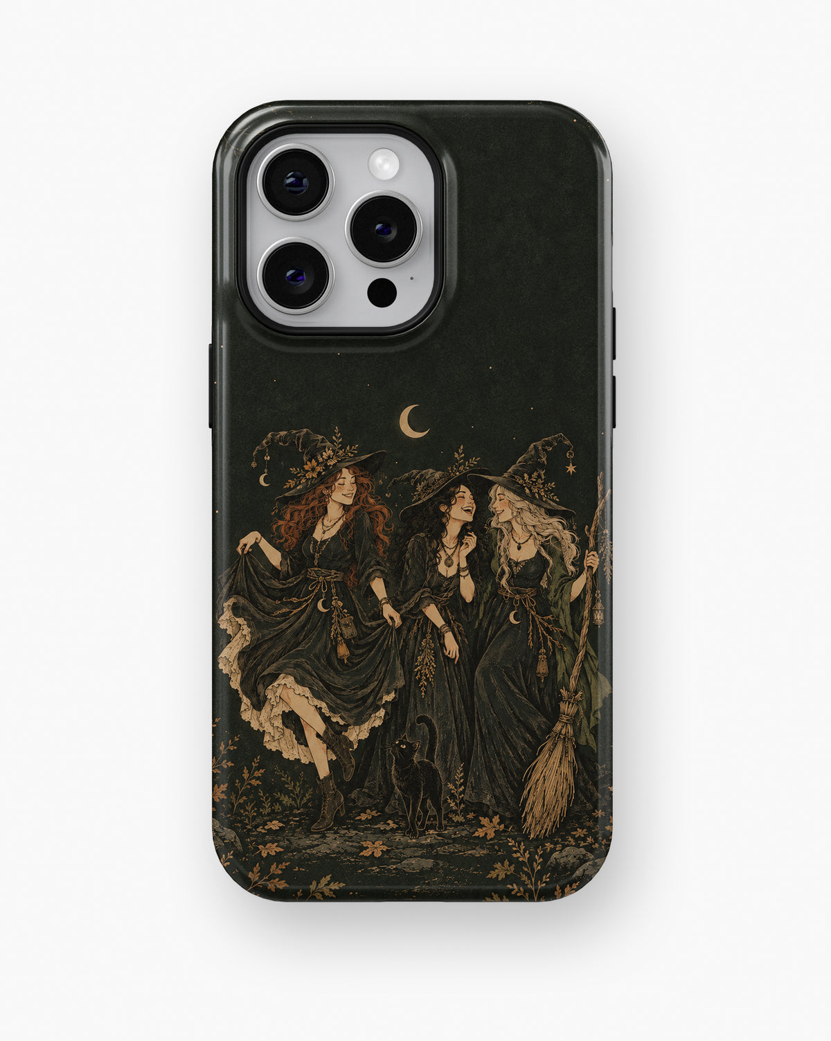 Moonlit Witch Friends MagSafe iPhone Tough Case, rear view, iPhone11-16ProMax model image group