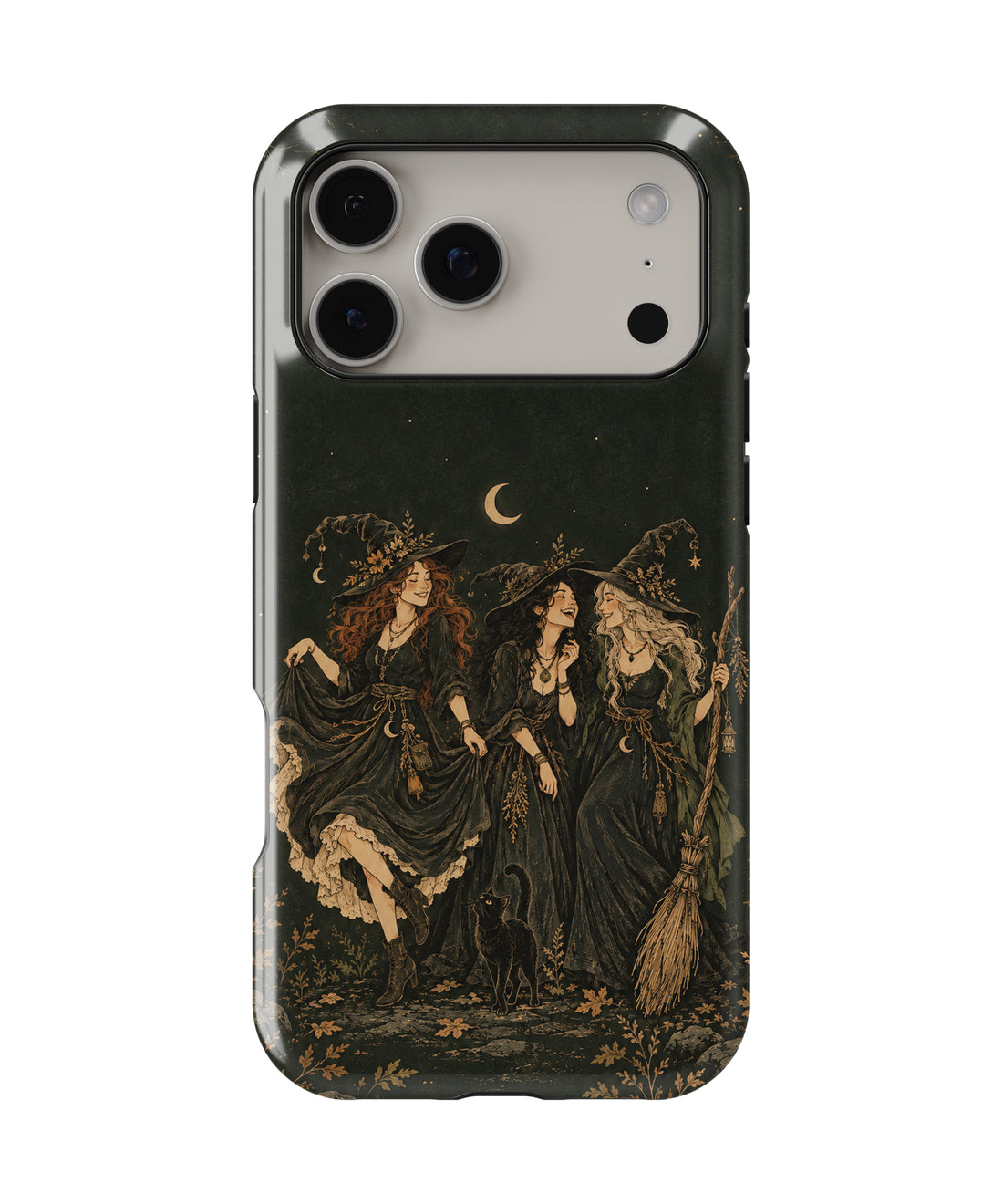 Moonlit Witch Friends MagSafe iPhone Tough Case, rear view, iPhone17-18ProMax model image group