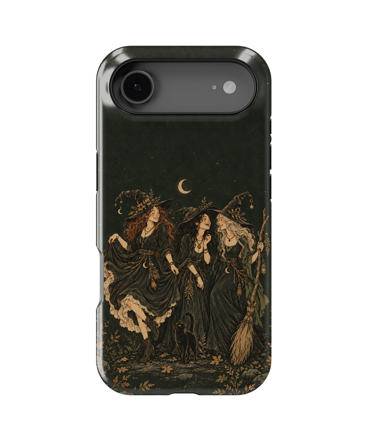 Moonlit Witch Friends MagSafe iPhone Tough Case, rear view, iPhone17Air model image group