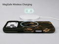 Moonlit Witch Friends MagSafe Loop Case, shown with a MagSafe wireless charger