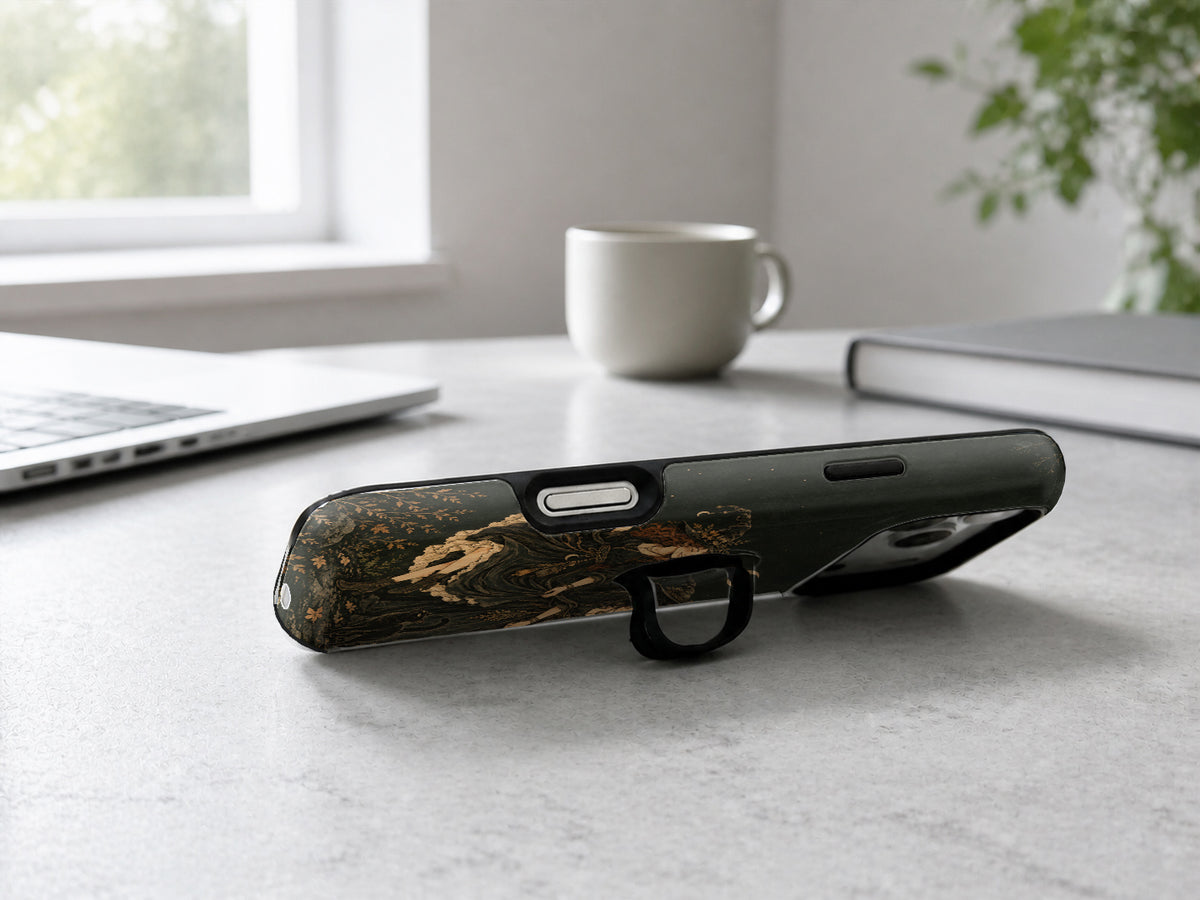 Moonlit Witch Friends MagSafe Loop Case, shown as a hands-free kickstand