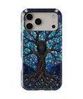 Mystical Tree of Life MagSafe Loop iPhone Case with built-in finger loop closed