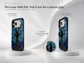 Mystical Tree of Life MagSafe Loop iPhone Case side view showing the built-in finger loop