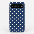 Navy Ivory Polka Dots Google Pixel Case - back view