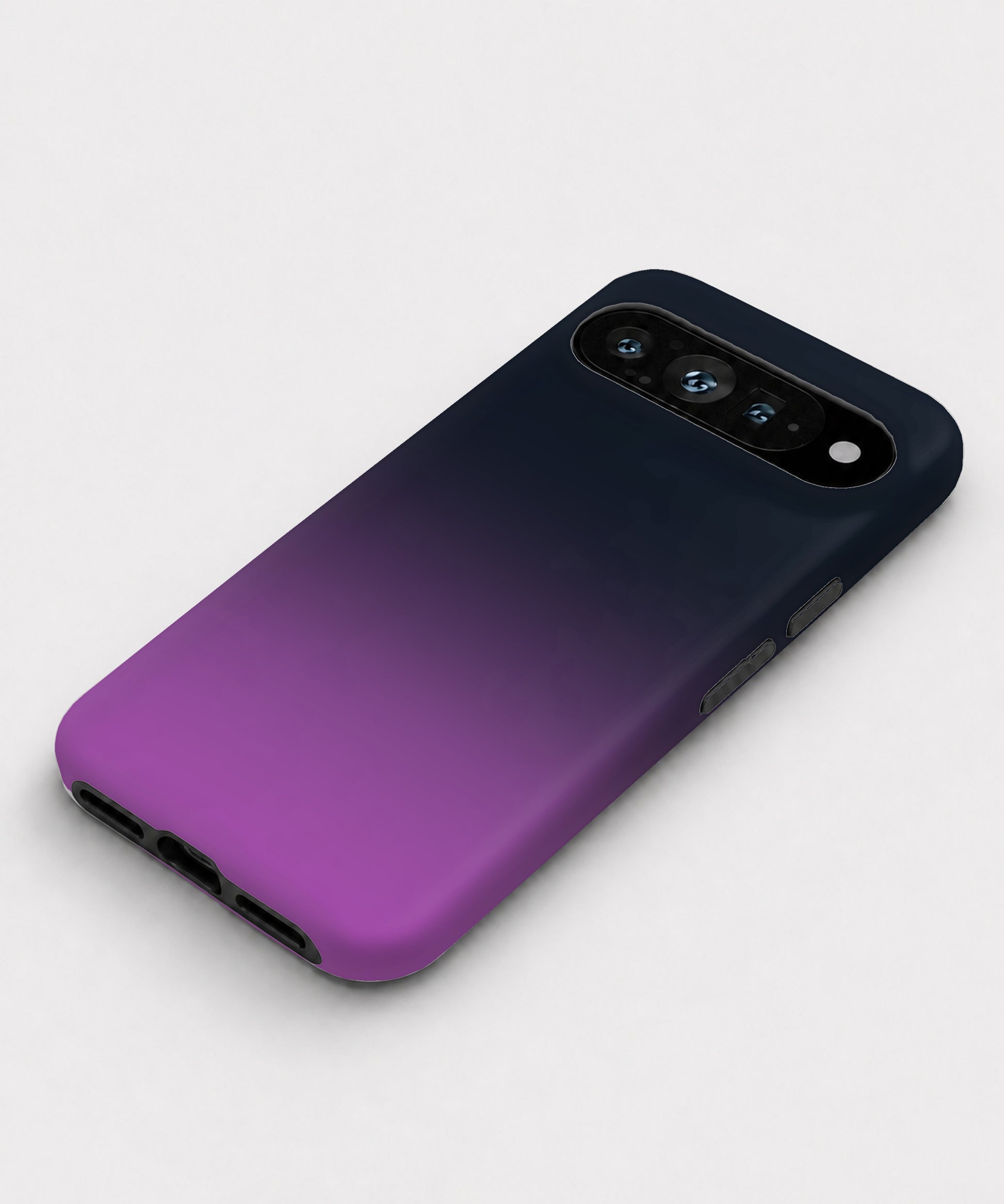 Navy Purple Ombre Gradient Google Pixel case front view