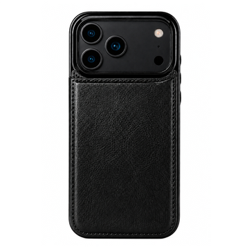 Obsidian black MagSafe flip wallet case for iPhone - Standard