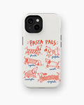 Pasta Pals Dachshund Doodles MagSafe iPhone Tough Case, rear view, iPhone11-15 model image group