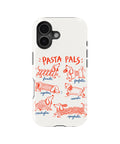 Pasta Pals Dachshund Doodles MagSafe iPhone Tough Case, rear view, iPhone16+16Plus+17 model image group