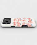 Pasta Pals Dachshund Doodles MagSafe iPhone Tough Case, side view showing case edges