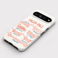 Pasta Pals Dachshund Noodle Chart Google Pixel Case - flat angled view